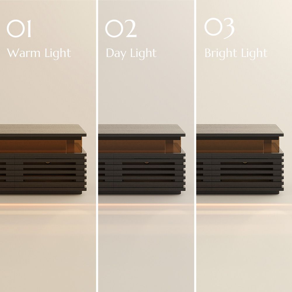 Mid Century Modern Black Engineered Wood TV Stands