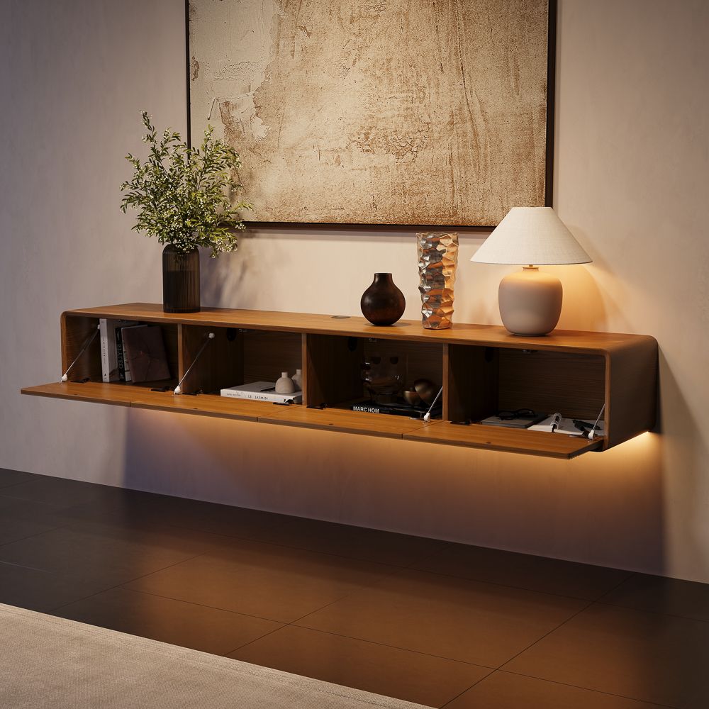 Modern Walnut Color MDF TV Stands