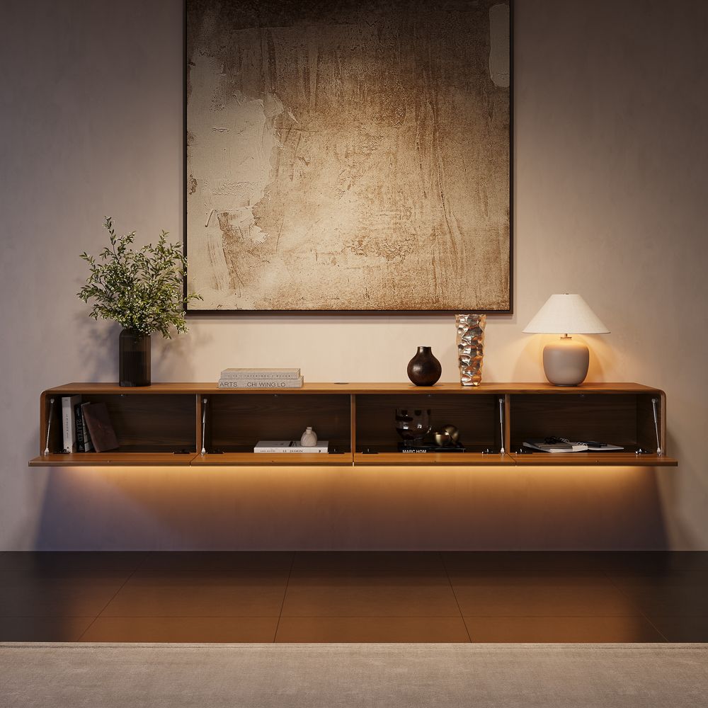 Modern Walnut Color MDF TV Stands