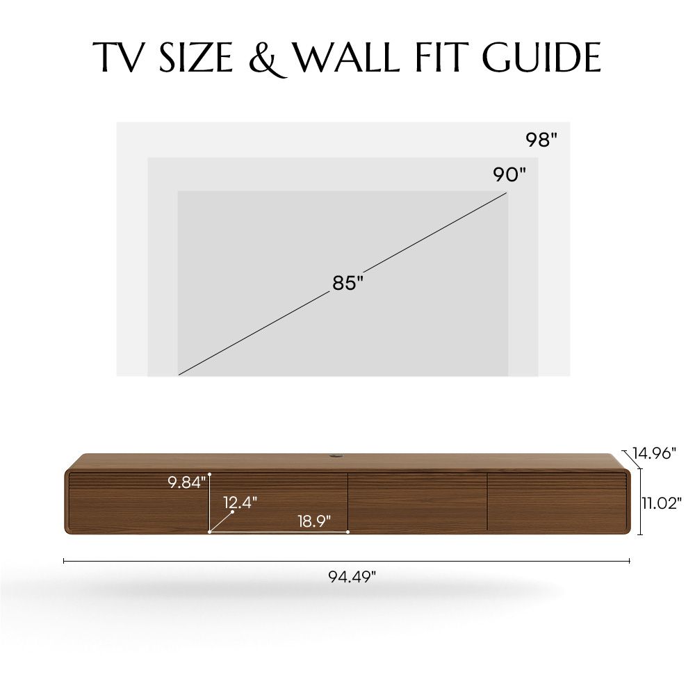 with Cabinets Walnut Color MDF TV Stands