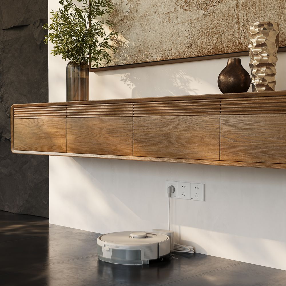 Perfect for 75 Inch TV Walnut Color MDF TV Stands