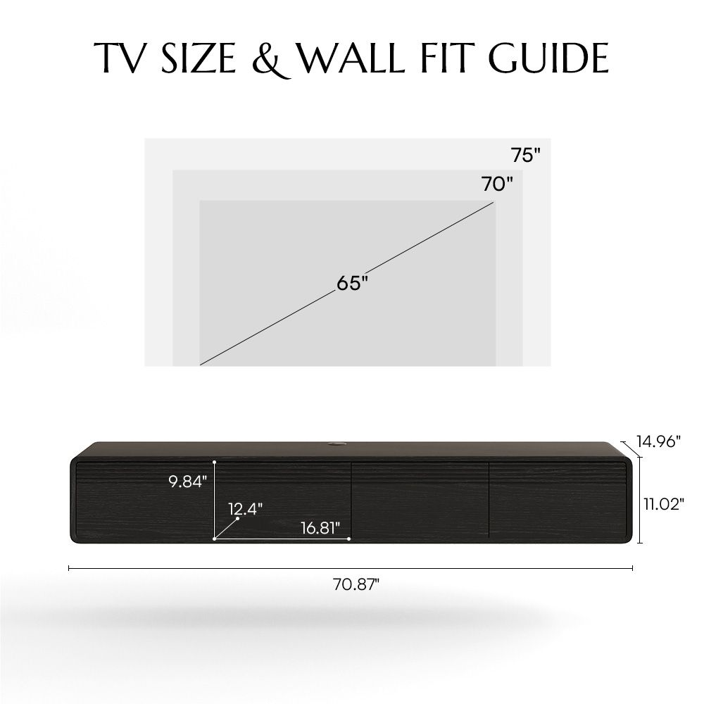 Modern Black MDF TV Stands