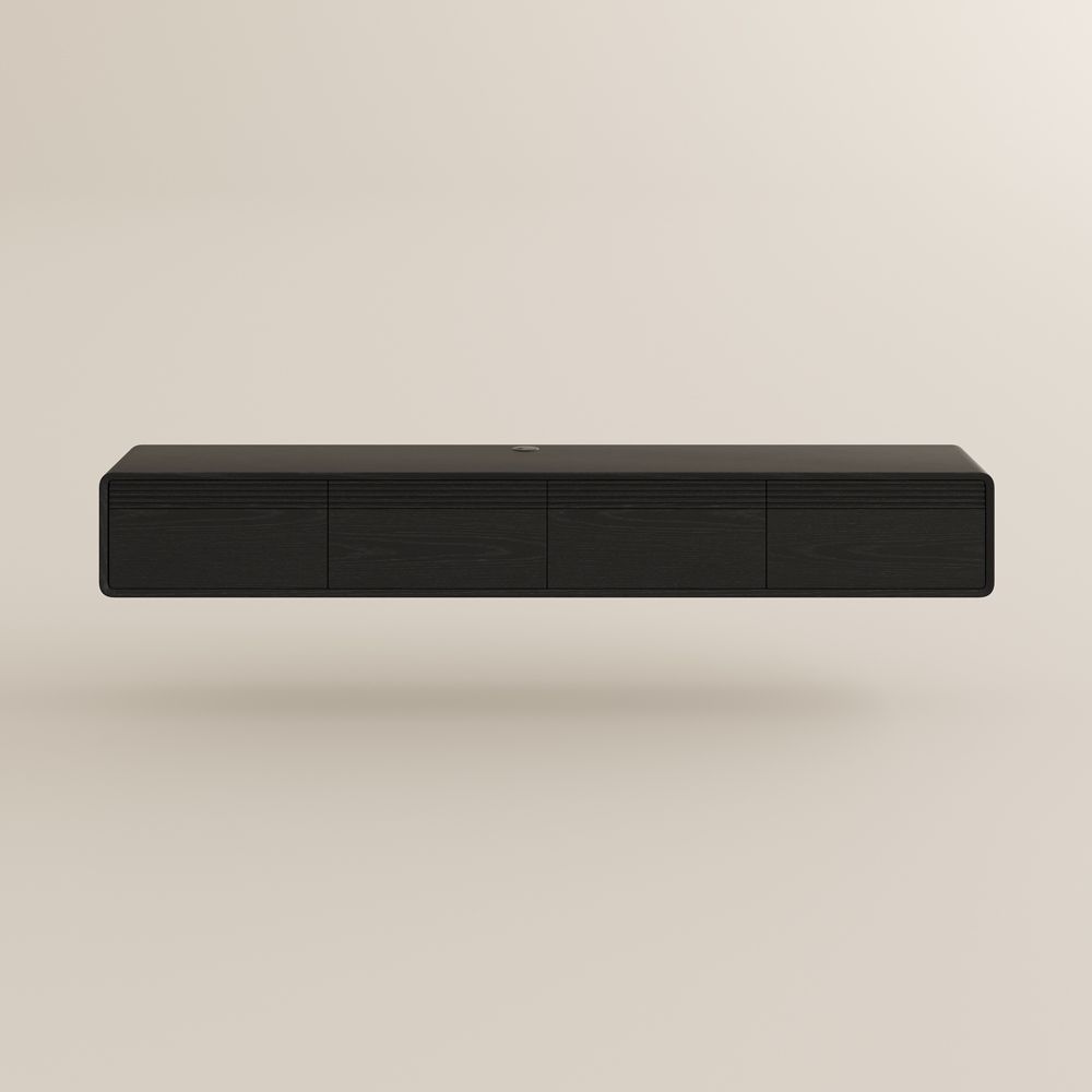 FLOAT Black MDF TV Stands