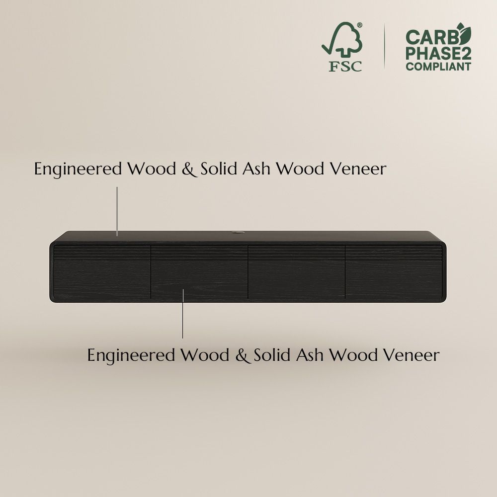 with Storage Black MDF TV Stands