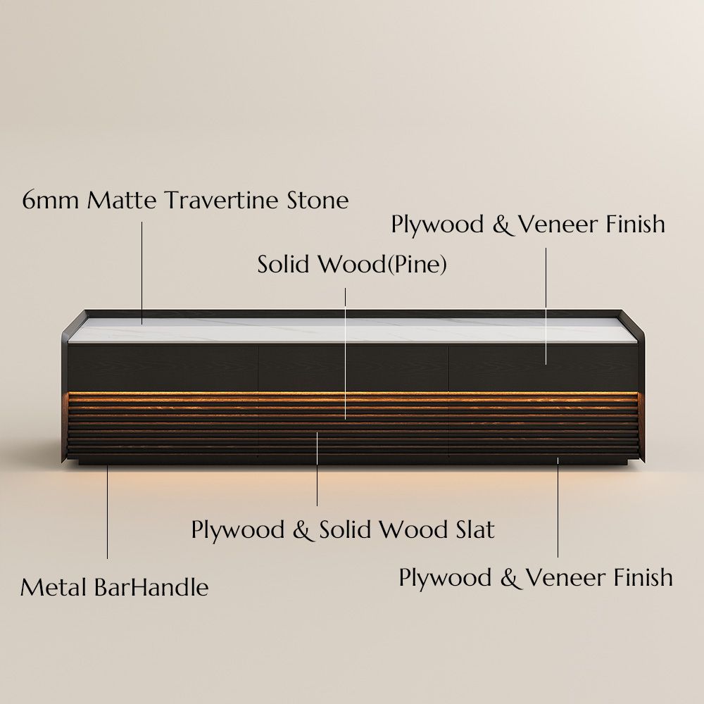 Ansel Glossy White & Black Plywood TV Stands