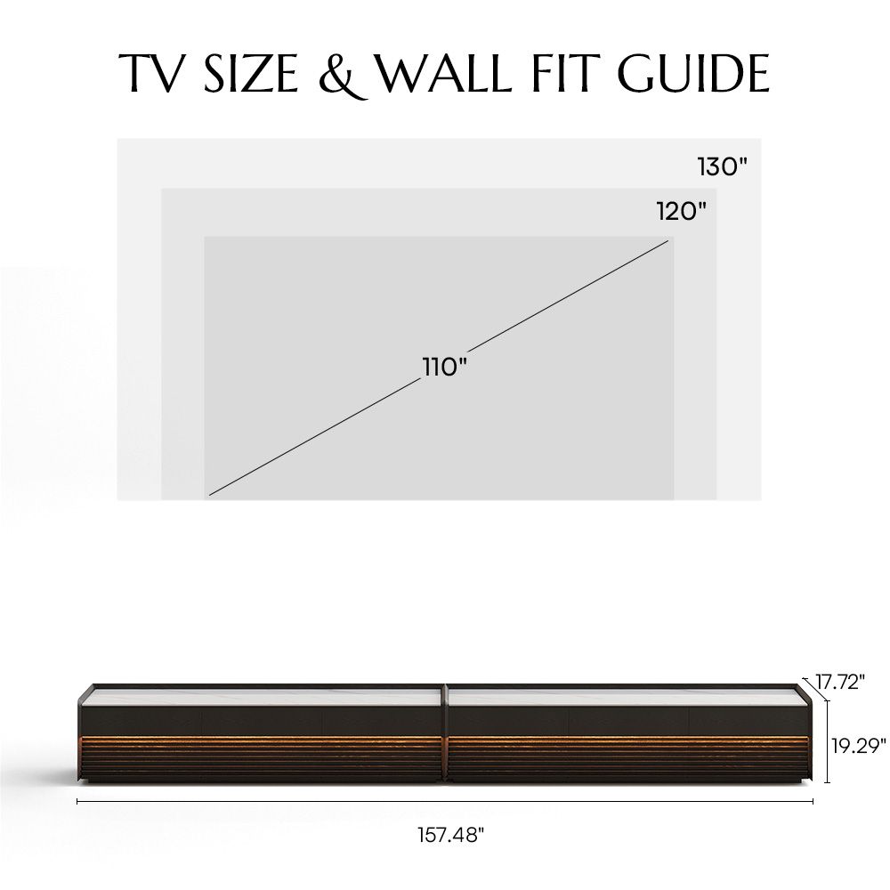On the Ground Glossy White & Black Plywood TV Stands
