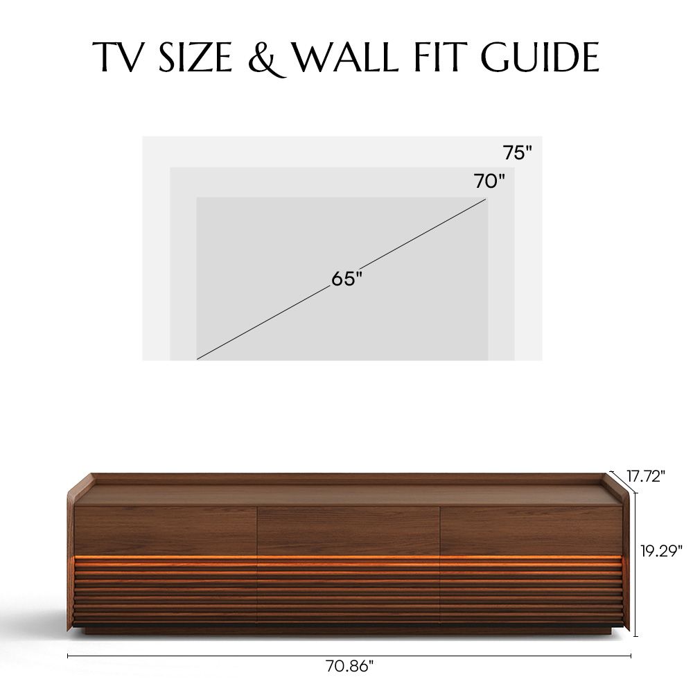 with Drawers Walnut Color Plywood TV Stands