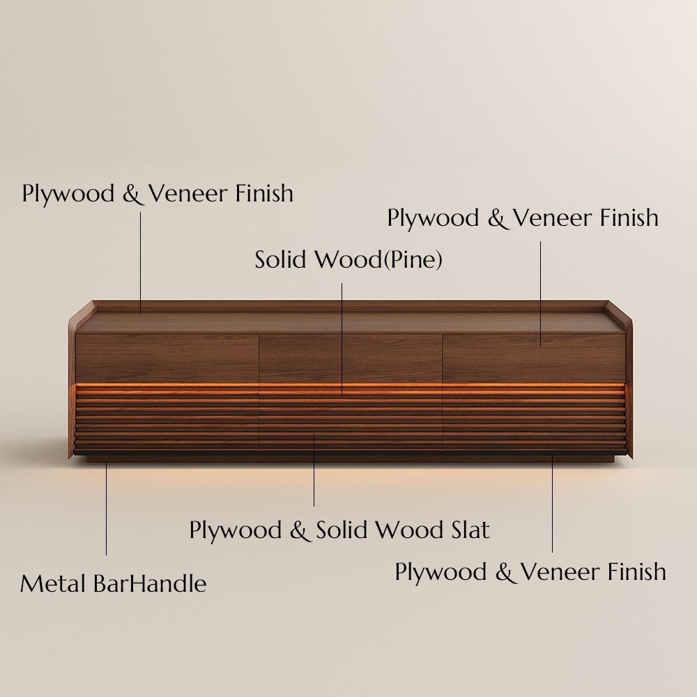 Brown Walnut Color Plywood TV Stands