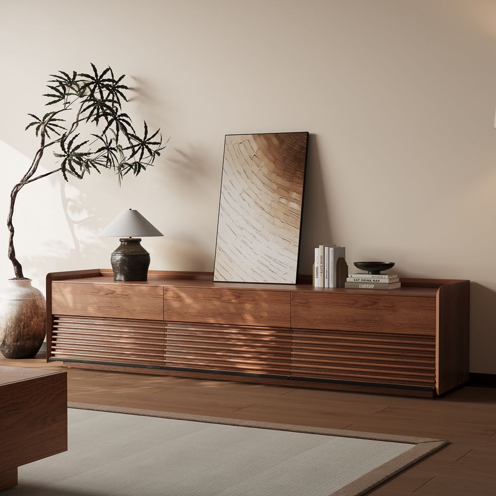 Wood Walnut Color Plywood TV Stands