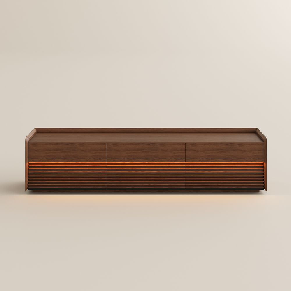 Brown Walnut Color Plywood TV Stands