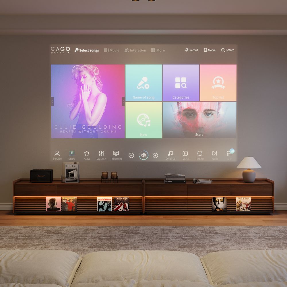 Mid Century Modern Walnut Color Plywood TV Stands