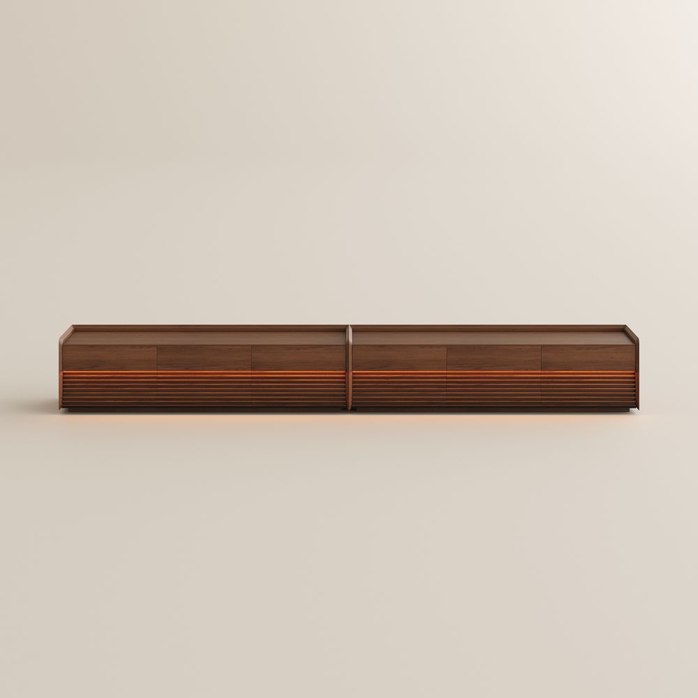 Ansel Walnut Color Plywood TV Stands