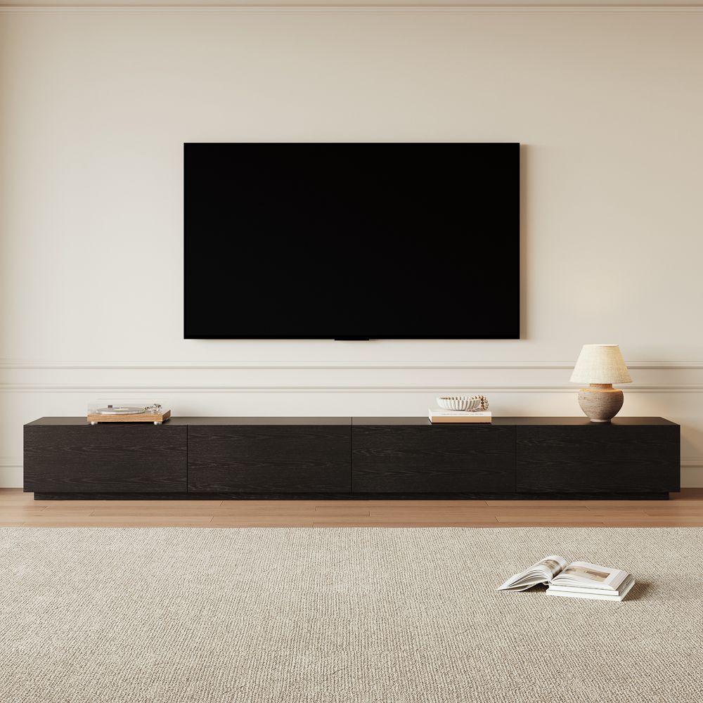 Long Black MDF TV Stands