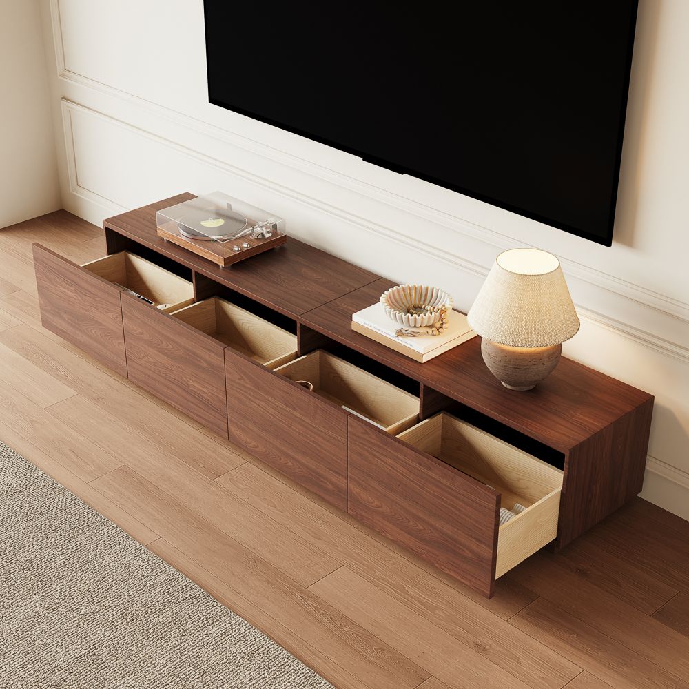 Wood Dark Wood MDF TV Stands