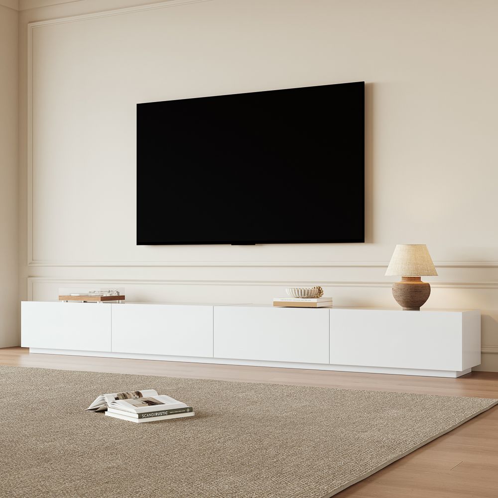 Long White MDF TV Stands