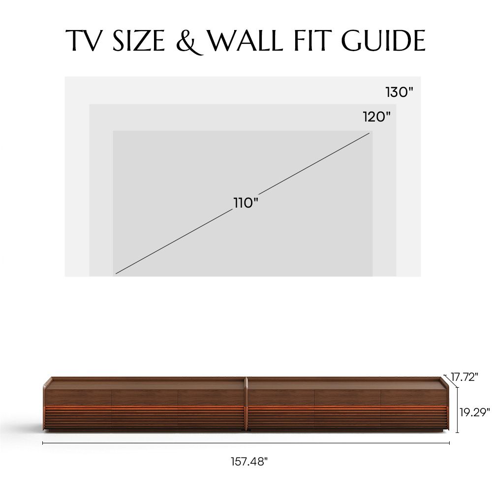 Solid Wood Walnut Color Plywood TV Stands