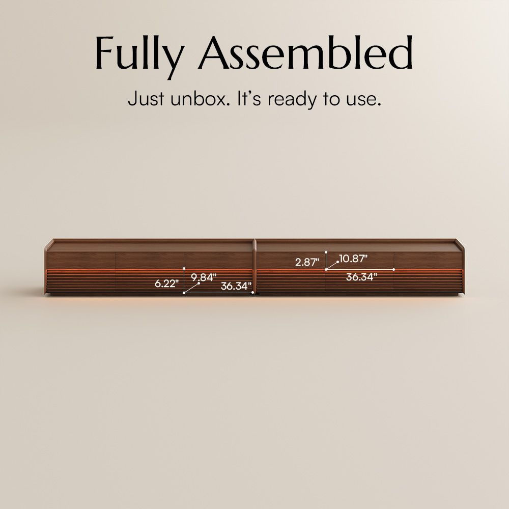 Wood Tabletop Walnut Color Plywood TV Stands