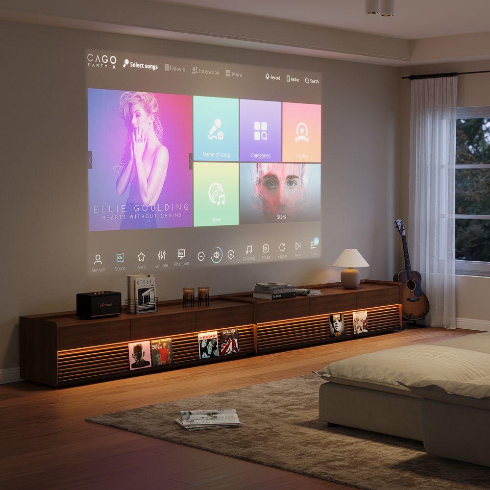 Wood Tabletop Walnut Color Plywood TV Stands