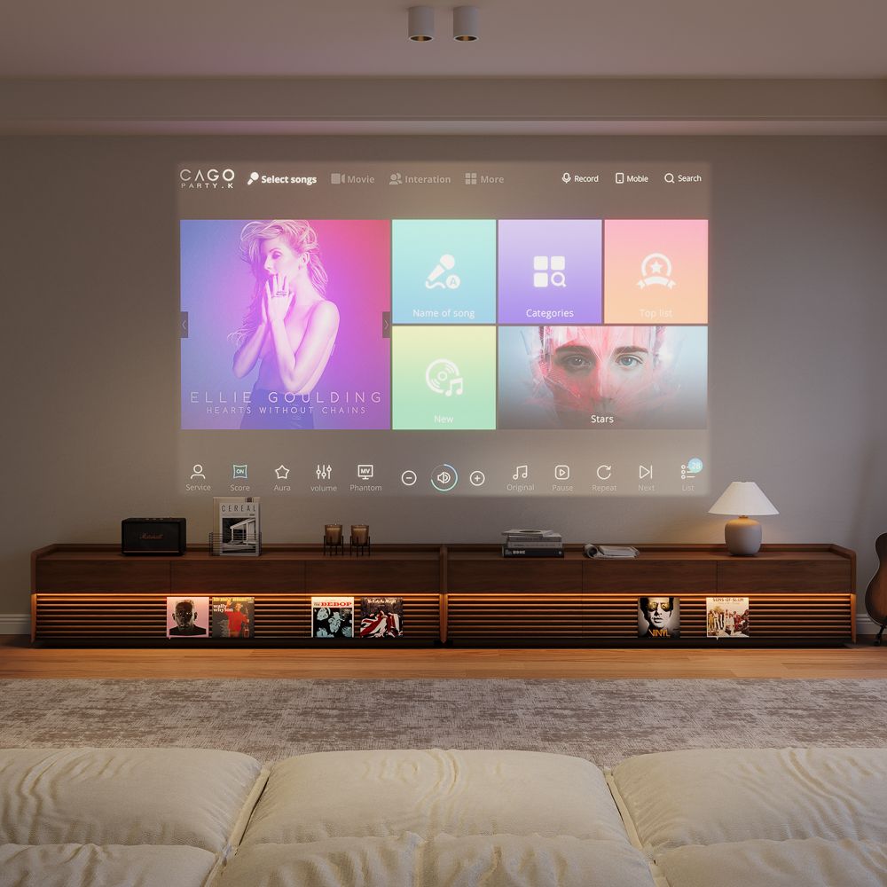 Wood Tabletop Walnut Color Plywood TV Stands