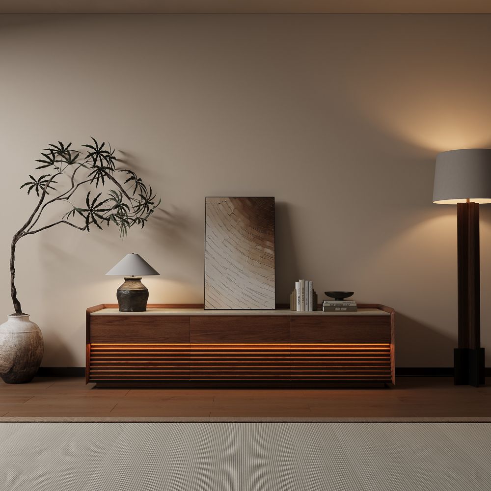 Bedroom Walnut Plywood TV Stands