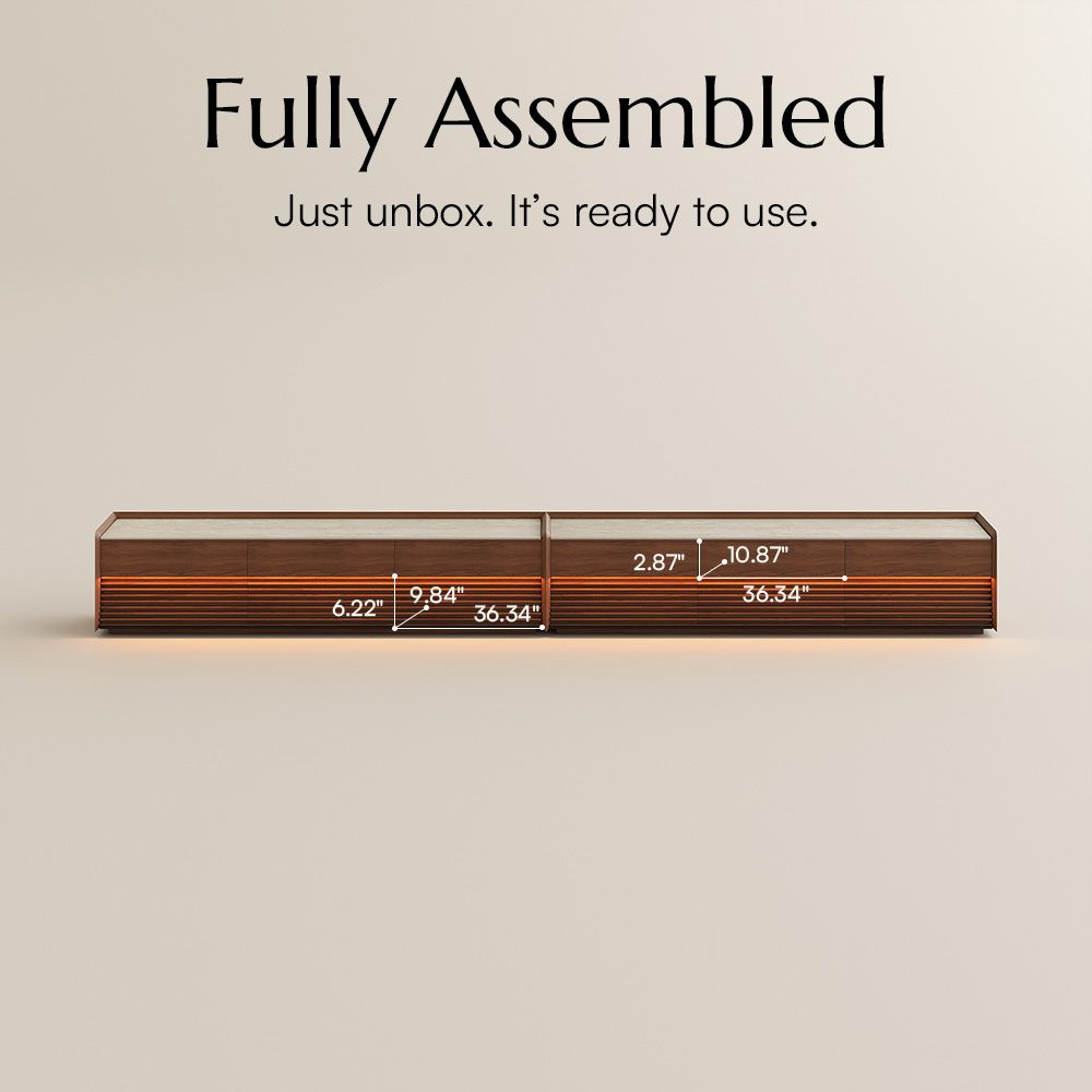 Rectangular Walnut Plywood TV Stands