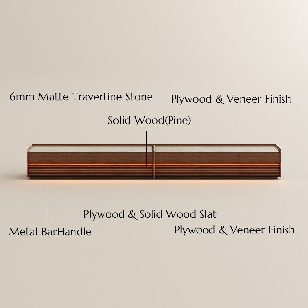 Wood Tabletop Walnut Plywood TV Stands