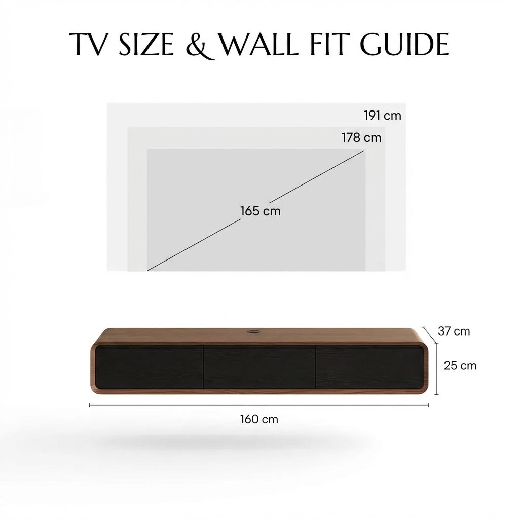 Minimalist Dark Wood & Black MDF TV Stands