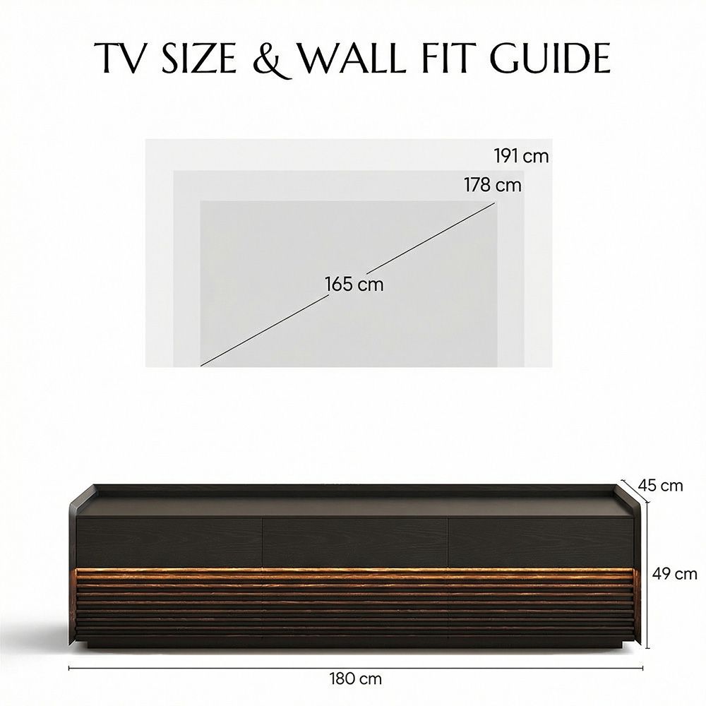 Living Room Black Plywood TV Stands