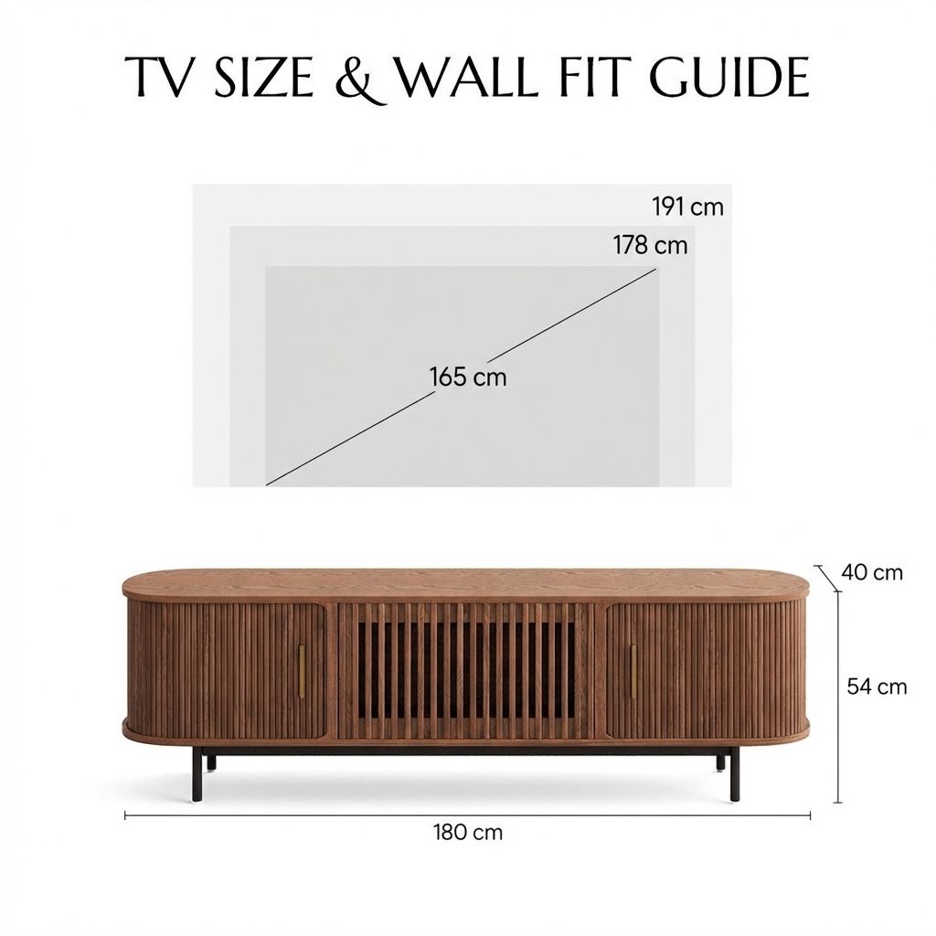 Perfect for 65 Inch TV Walnut Color Plywood TV Stands