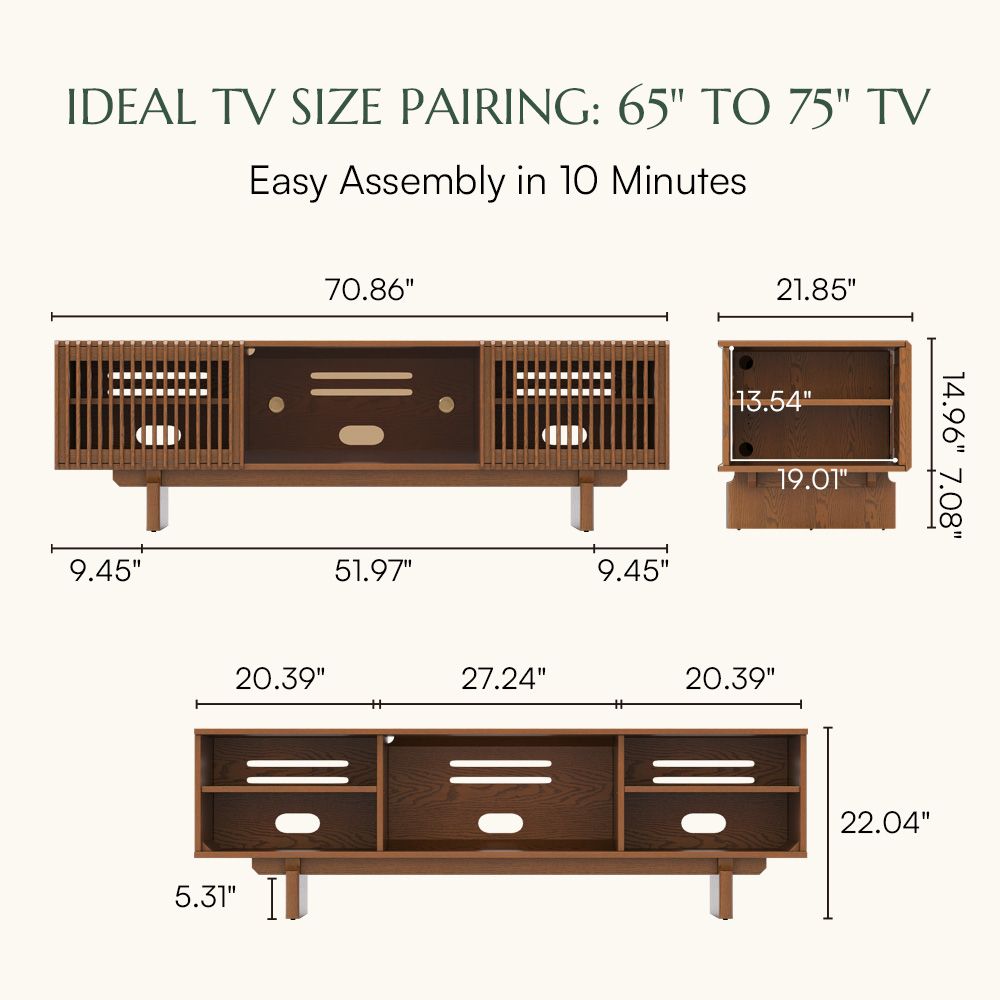 Walnut Walnut Plywood TV Stands