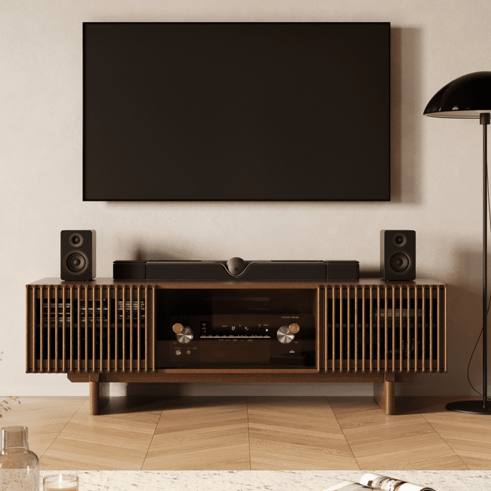 Mid Century Modern Walnut Plywood TV Stands