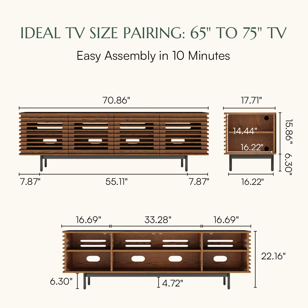 Mid Century Modern Walnut Color TV Stands