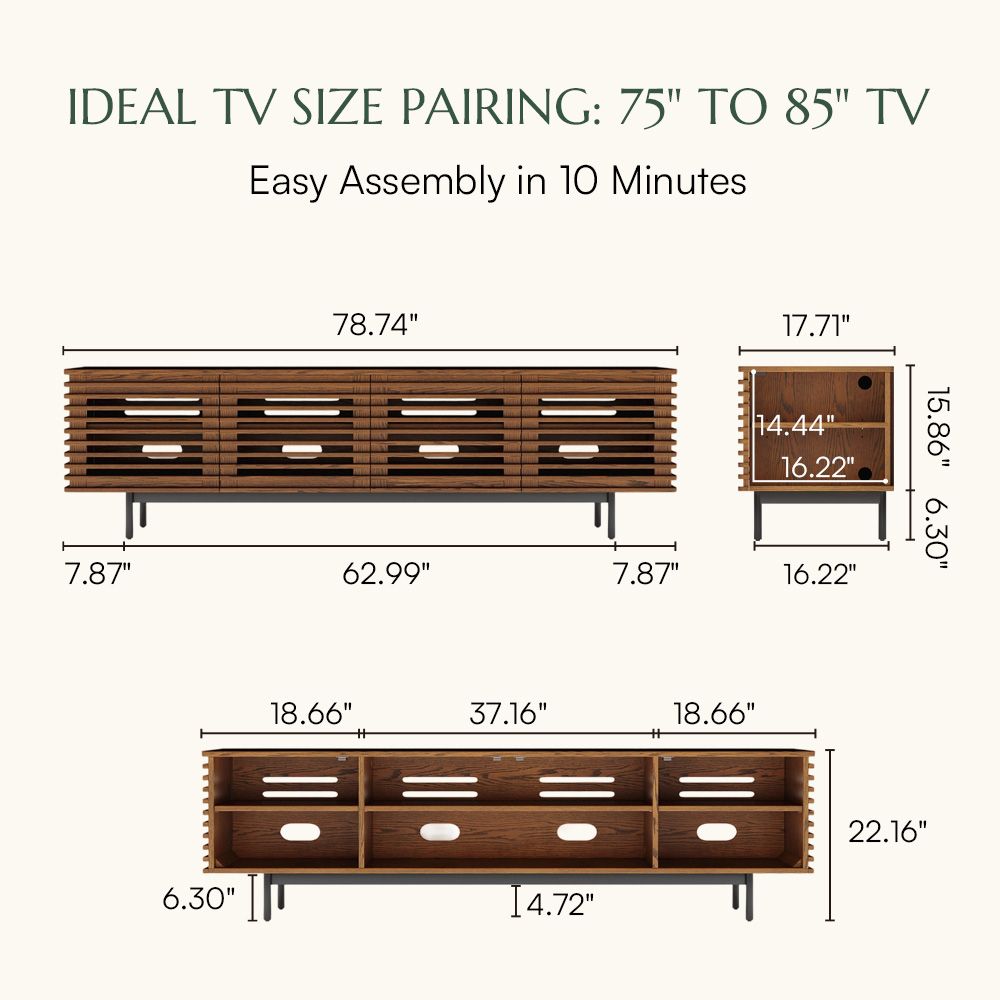 Plywood Walnut Color TV Stands