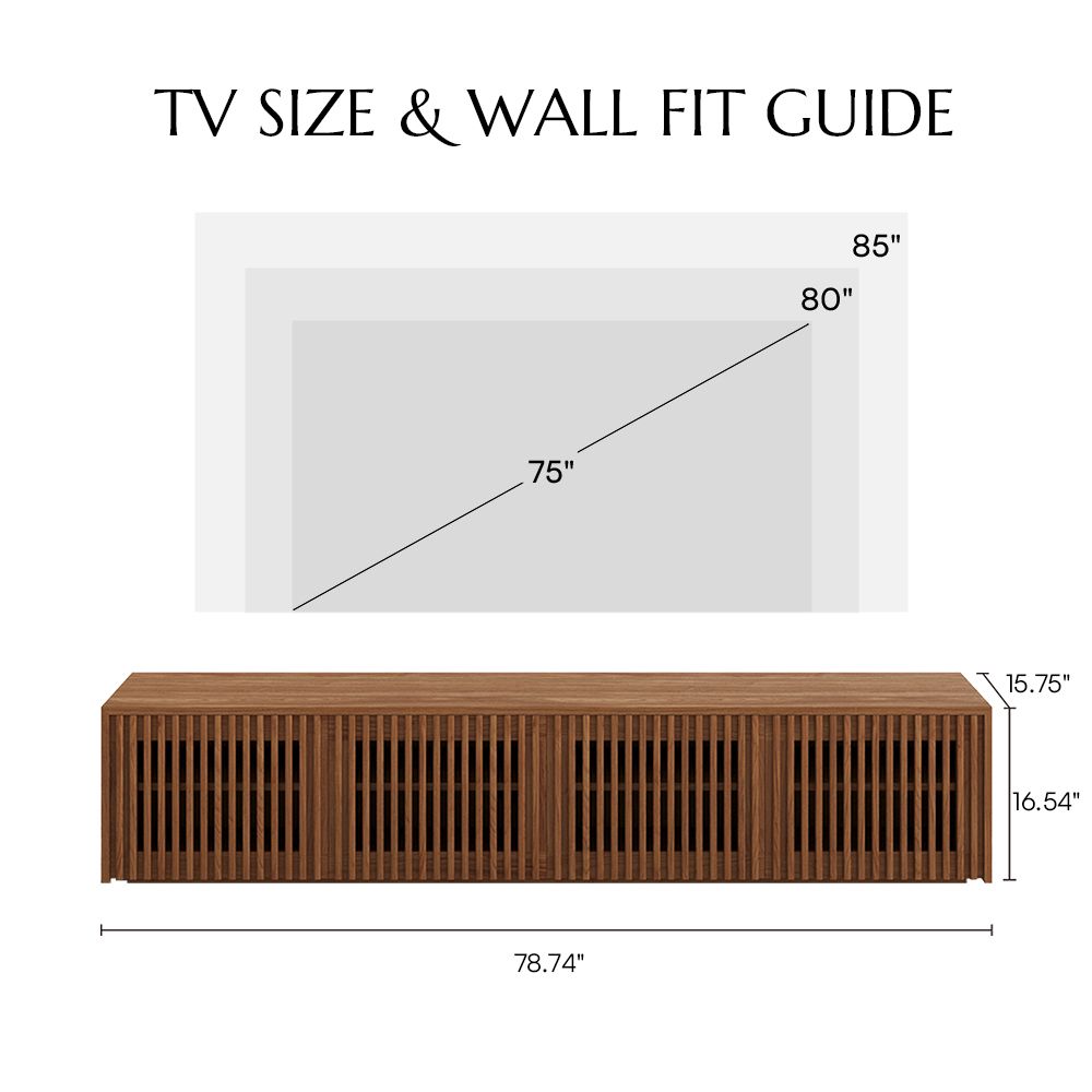 Walnut Walnut Color MDF TV Stands