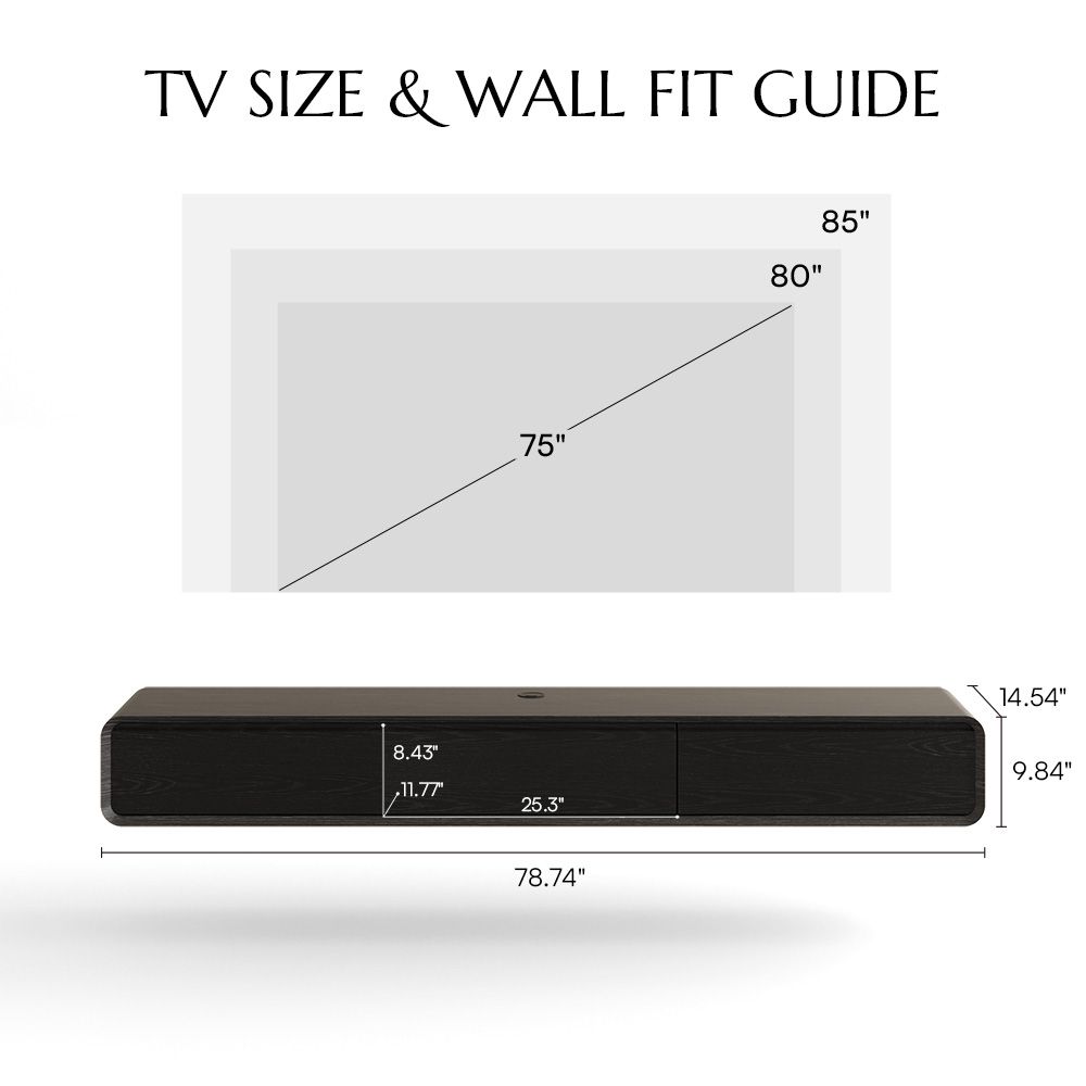 Modern Black MDF TV Stands