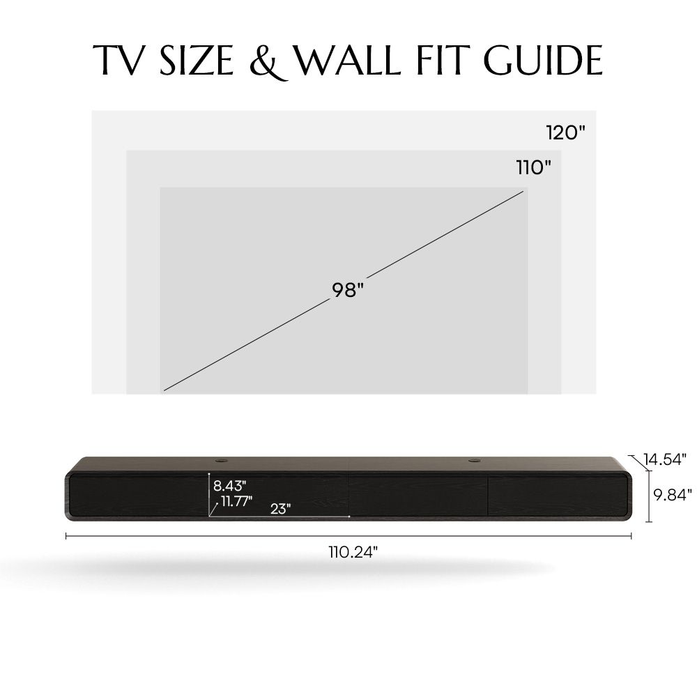 Oak Black MDF TV Stands