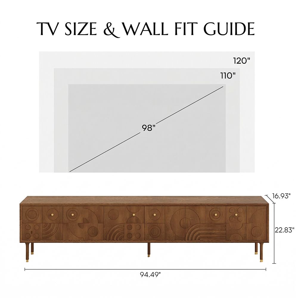 Living Room Walnut Color MDF TV Stands