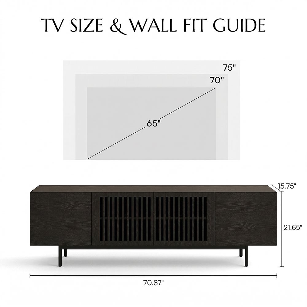 Wood Black MDF TV Stands