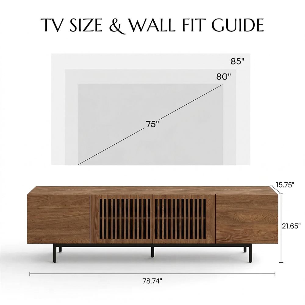 Living Room Walnut Color MDF TV Stands