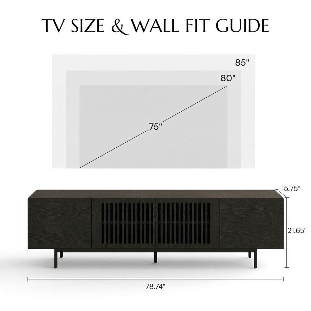 Black Black MDF TV Stands