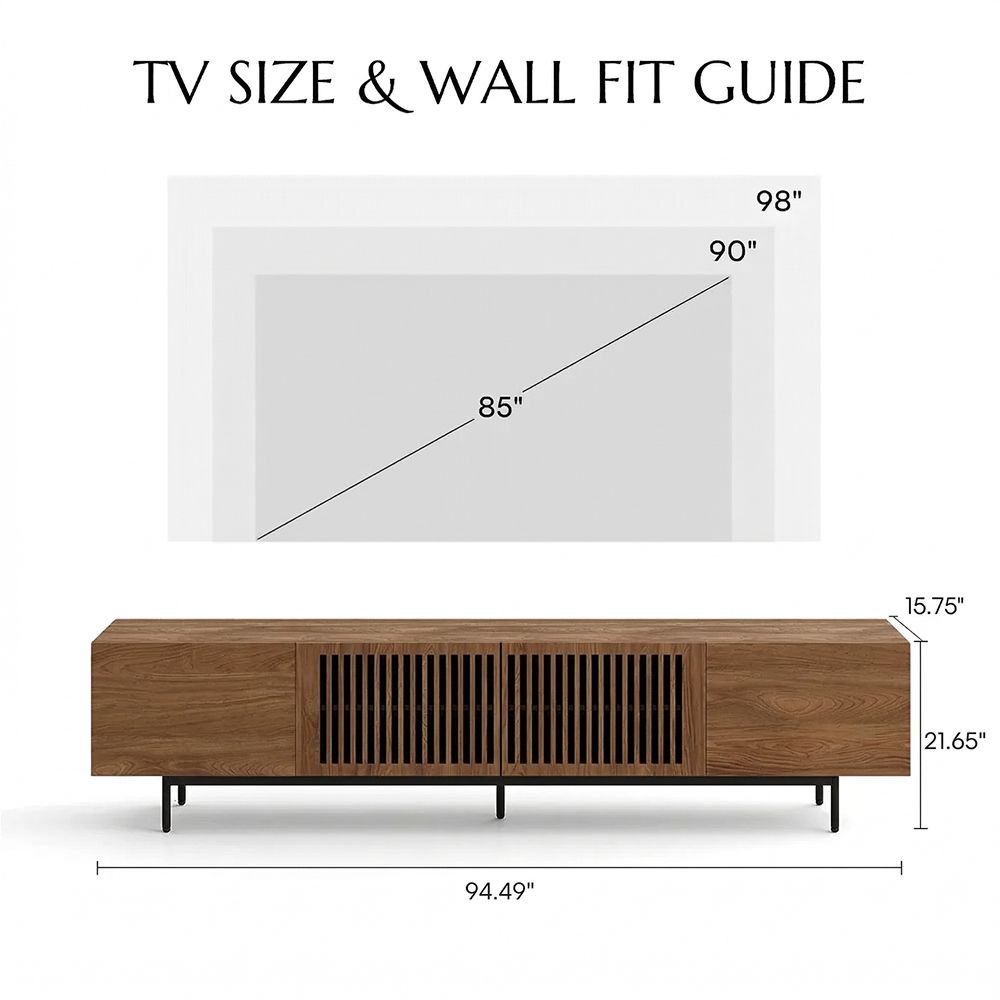 Living Room Walnut Color MDF TV Stands