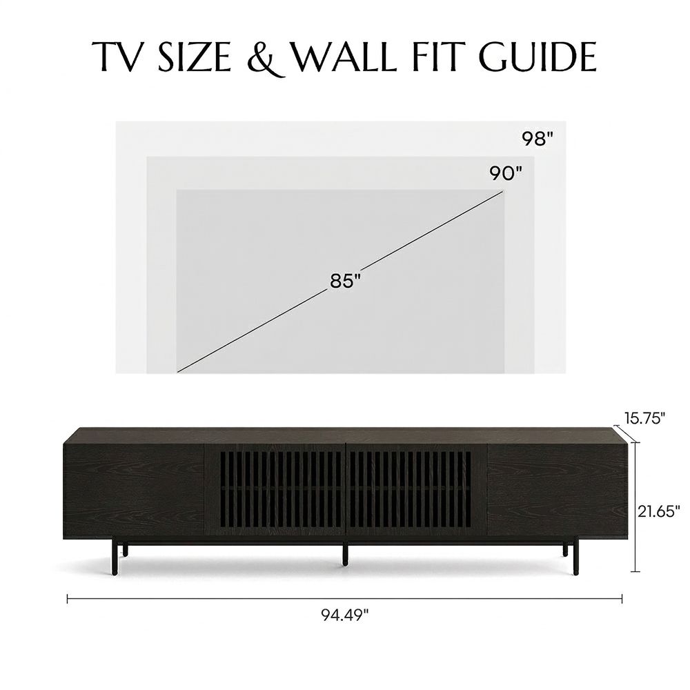 Large Black MDF TV Stands