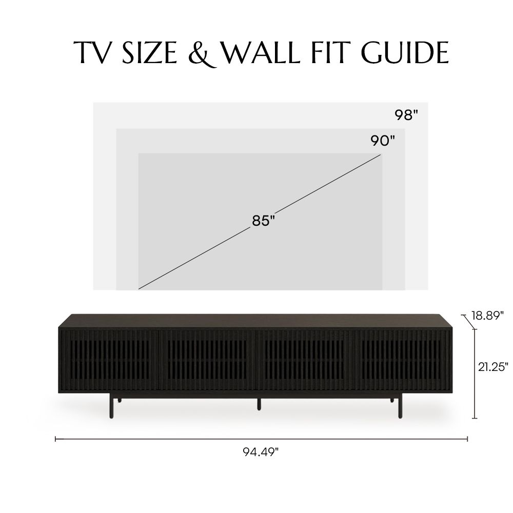 Aeolus Black MDF TV Stands