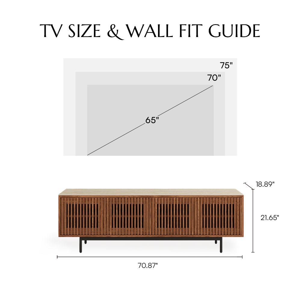 Bedroom Walnut Color MDF TV Stands