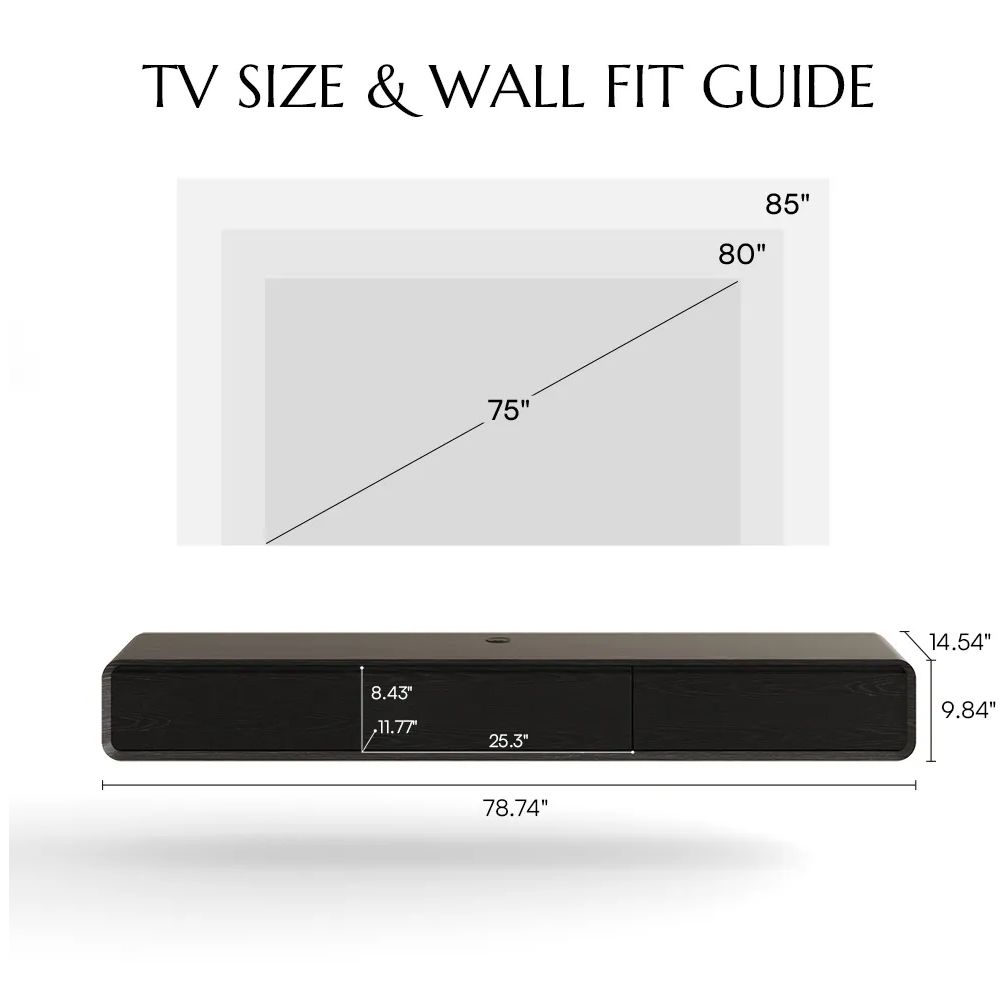 Modern Black MDF TV Stands