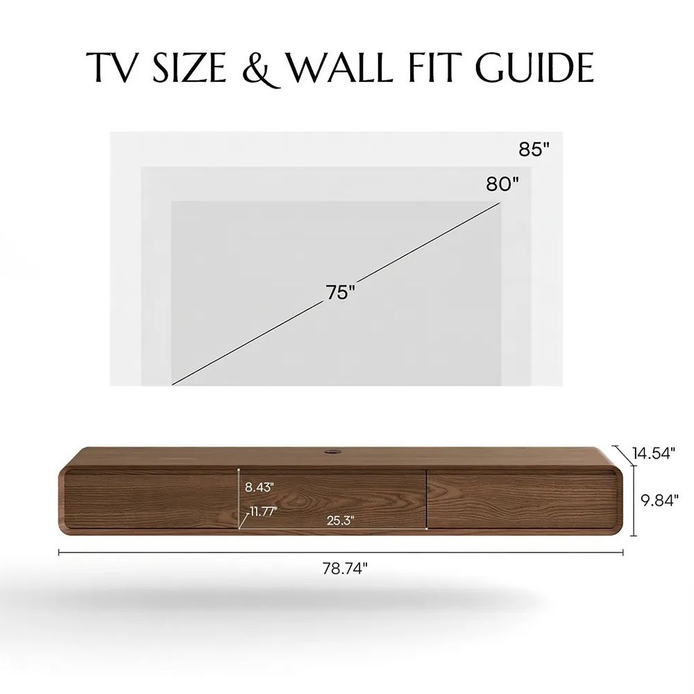 Minimalist Dark Wood MDF TV Stands