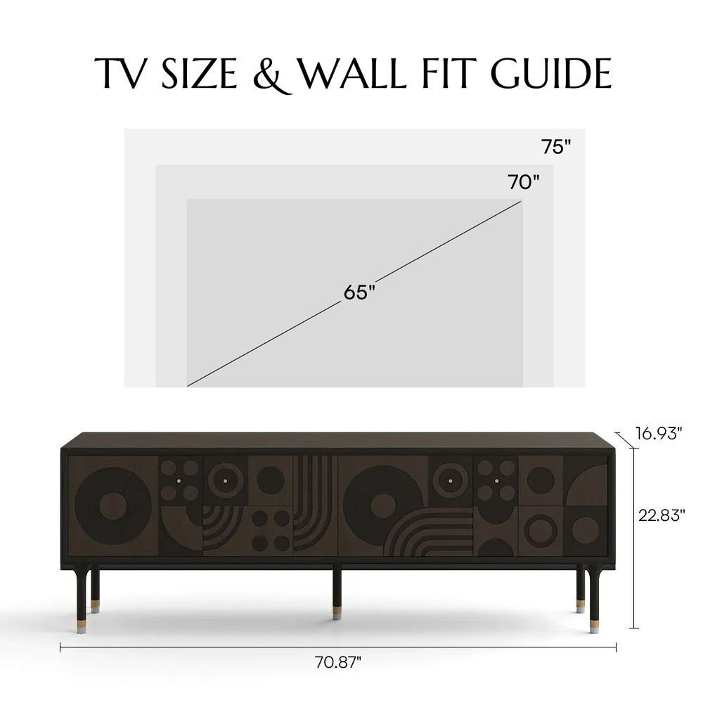 Carved Smoky MDF TV Stands