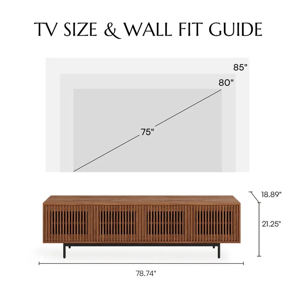 Bedroom Walnut Color MDF TV Stands