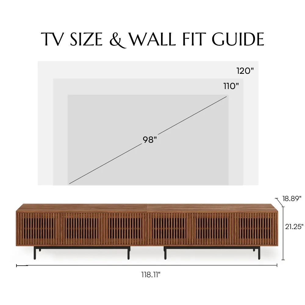 Aeolus Walnut Color MDF TV Stands