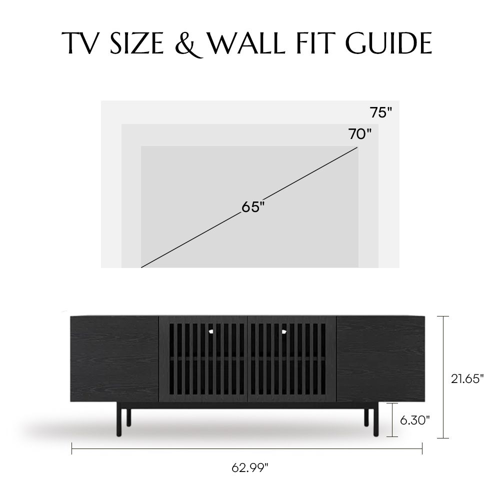 with Shelves Black MDF TV Stands